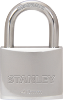 Stanley Solid Brass Standard Shackle Chrome Coated Padlock 30mm/ 40mm/ 50mm