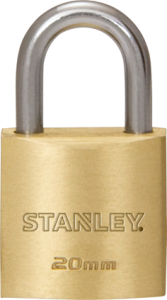 Stanley Solid Brass Standard Shackle Padlock 20mm/ 25mm/ 30mm/ 40mm/ 50mm/ 60mm/70mm