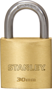 Stanley Solid Brass Standard Shackle Padlock 20mm/ 25mm/ 30mm/ 40mm/ 50mm/ 60mm/70mm