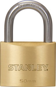 Stanley Solid Brass Standard Shackle Padlock 20mm/ 25mm/ 30mm/ 40mm/ 50mm/ 60mm/70mm