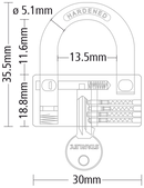 Stanley Barrel Brass Padlock 30mm/ 40mm/ 50mm/ 70mm