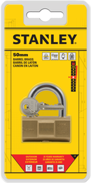 Stanley Barrel Brass Padlock 30mm/ 40mm/ 50mm/ 70mm