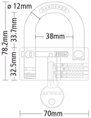 Stanley Barrel Brass Padlock 30mm/ 40mm/ 50mm/ 70mm