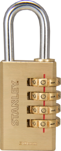 Stanley Solid Brass Combination Padlock 4 Digit 30mm/ 40mm
