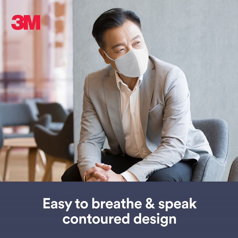3M KN95 Particulate Respirator 4-Layer Disposable Mask (White) - 1Piece / Pack (Bundle of 20)