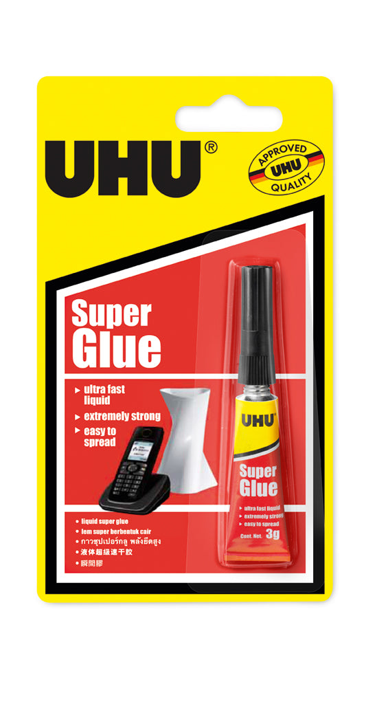 Uhu Super Glue, Liquid, 3 gm