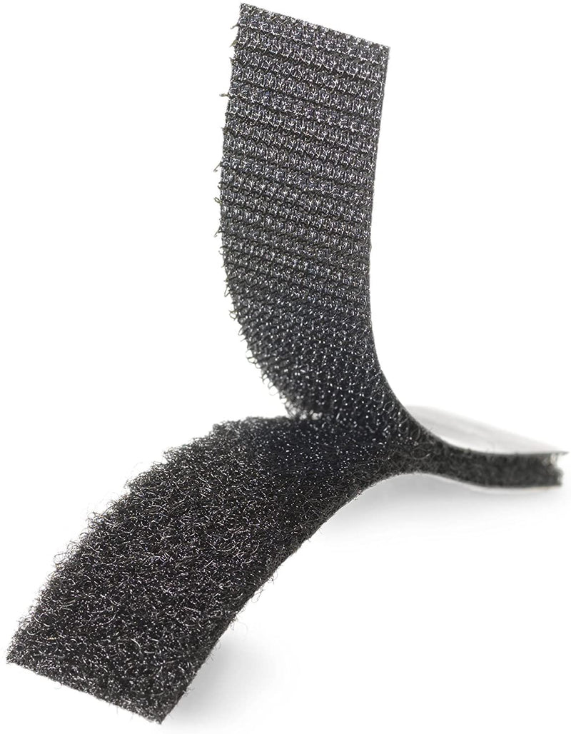 Velcro Brand Stick on Hook and Loop Strips 20 mm X 130 mm Black