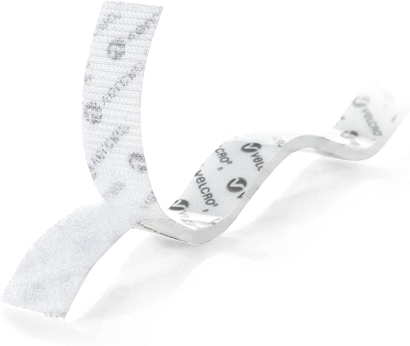 Velcro Brand Stick on Hook & Loop Strips 20 mm X 130 mm White