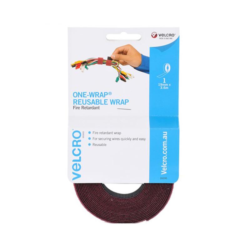 Velcro Brand Reusable Fire Retardant Tape 19 mm X 3.6 Meter Cranberry