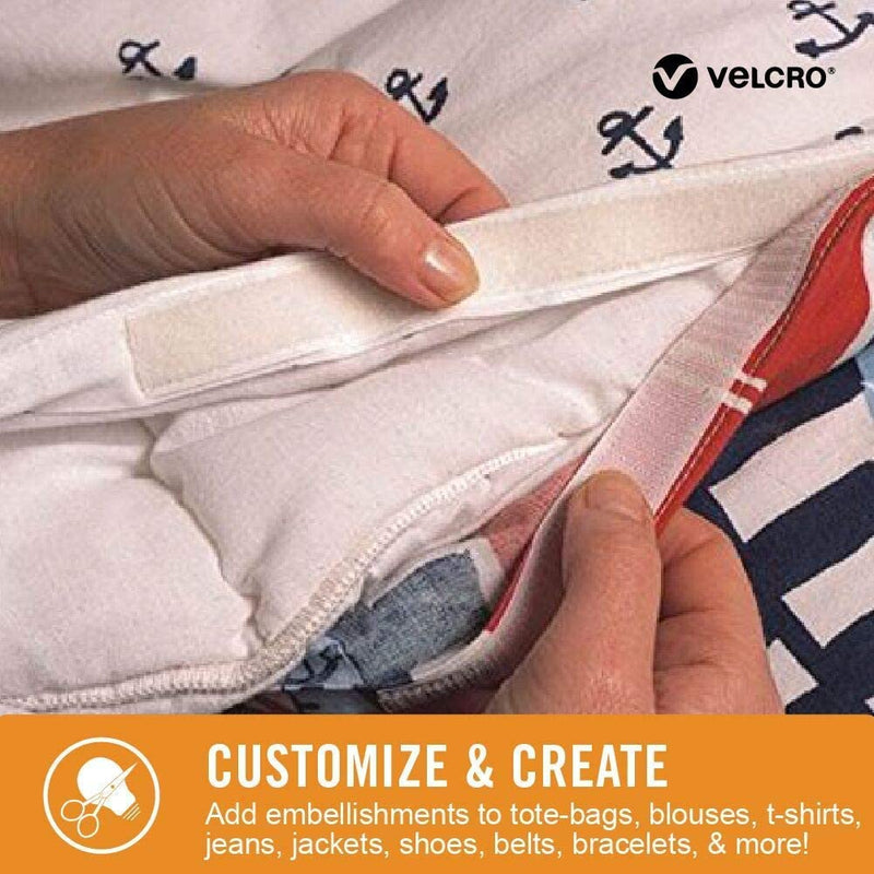Velcro Brand Sticky Back for Fabrics Tape 1.9 cm X 60.9 cm White