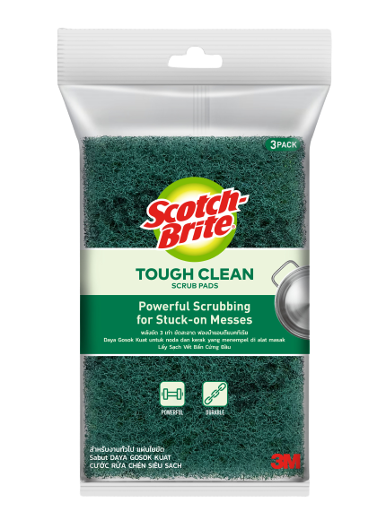 3M Scotchbrite Heavy Duty Scour Pad 3 Pcs