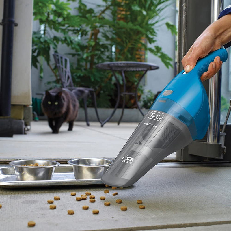 Black & Decker 7.2V Li-Ion Wet & Dry Cyclonic Dustbuster Vacuum (Grey / Blue)